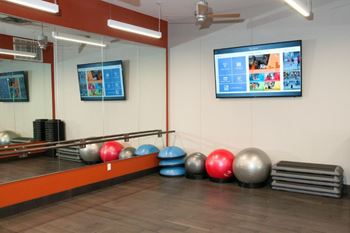 Club-quality fitness center + yoga/fitness studio